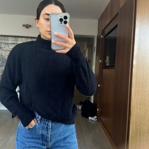 Aritzia black cashmere turtleneck sweater
